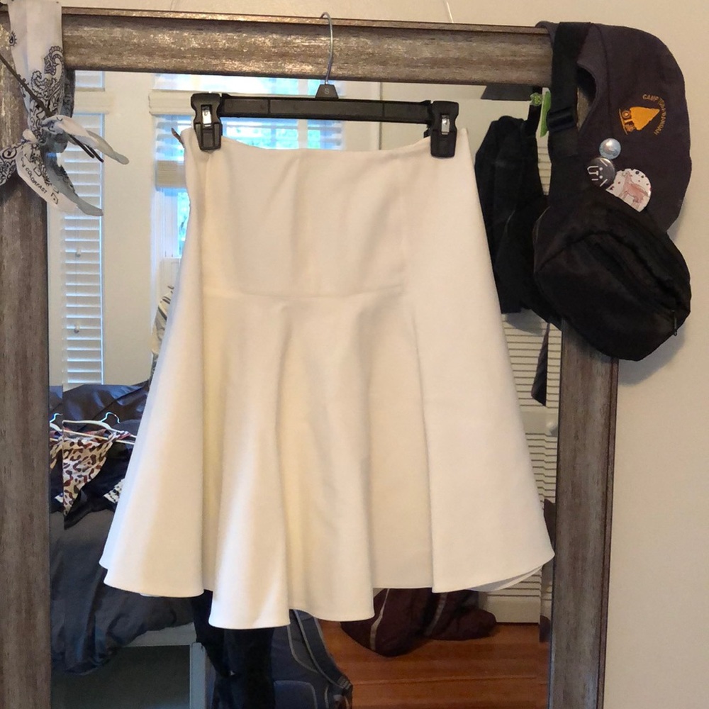 Ralph Lauren white skirt with gold zip